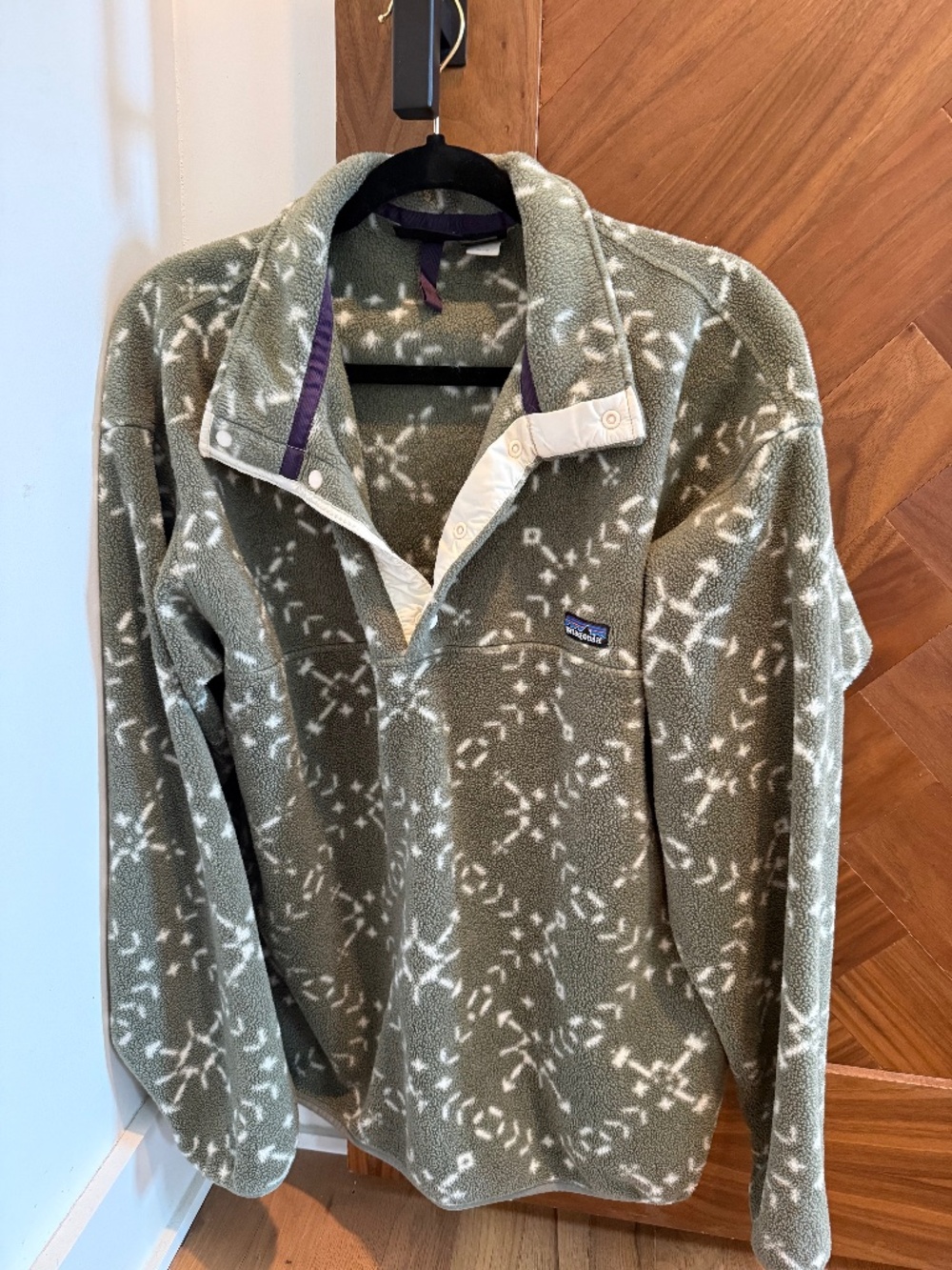 Vintage Patagonia Chaparral Sage Green 1994 Snap-T Synchilla Size Largr